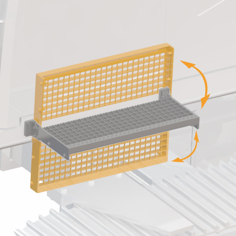 Trittstufe für Bagger verstellbar